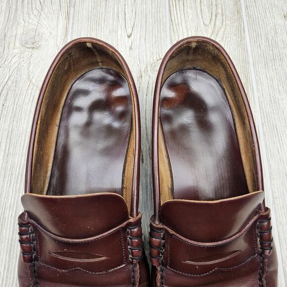 Florsheim Shoes Mens Size 9 Burgundy Penny Loafers Leather Slip On Dress Classic main image 2